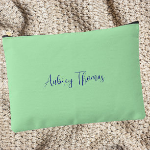 Pochette À Accessoires Stylet de typographie Script Mint Green