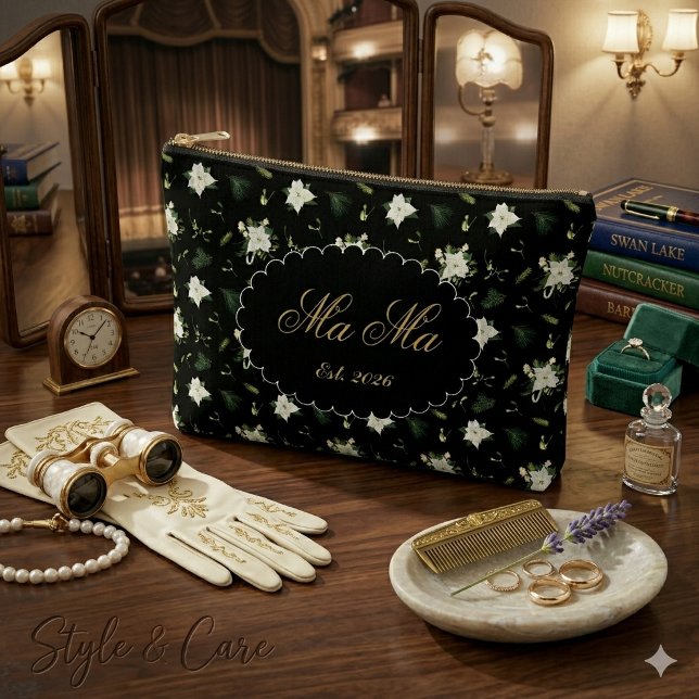 Pochette À Accessoires Stylish Floral MaMa Cosmetic Zipper Pouch Design (Stylish Floral MaMa Cosmetic Zipper Pouch Design)