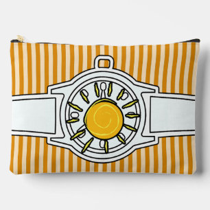 Pochette À Accessoires Sun Dial Wristwatch Yellow Stripes