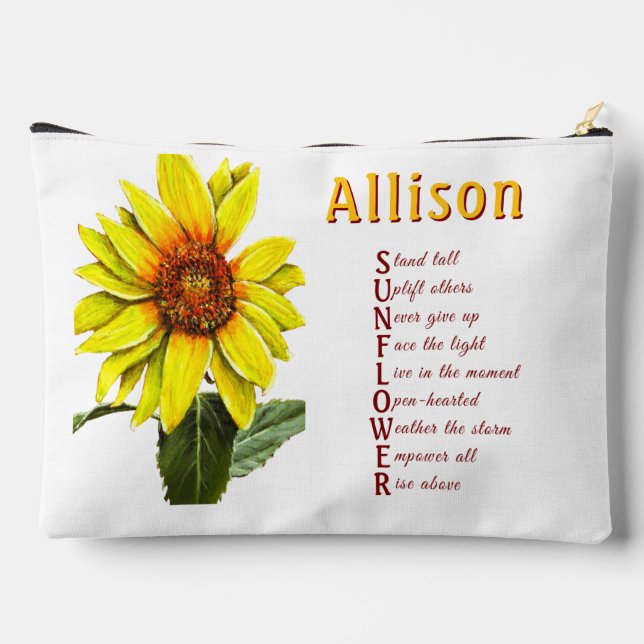 Pochette À Accessoires Sunflower Positive Encouragement Cosmetic Bag (Verso)