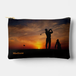 Pochette À Accessoires Sunset Golfer nom personnalisé