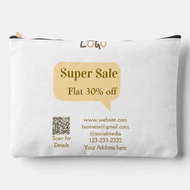 Pochette À Accessoires super sale business discount scan QR code details  (Recto)