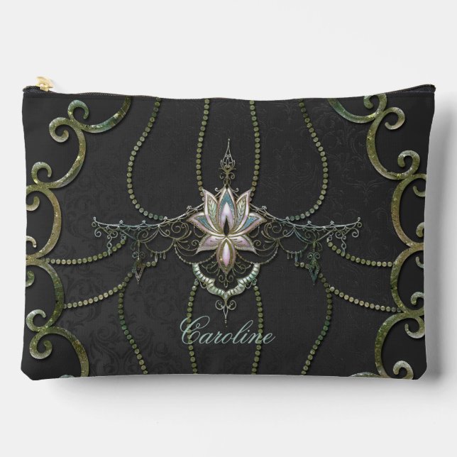 Pochette À Accessoires Superbe fleur de lotus élégante. (Recto)