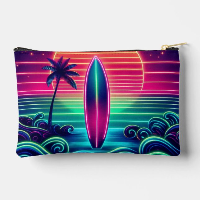 Pochette À Accessoires Surfer sur le Neon Sunset Ziphed Pouch (Verso)
