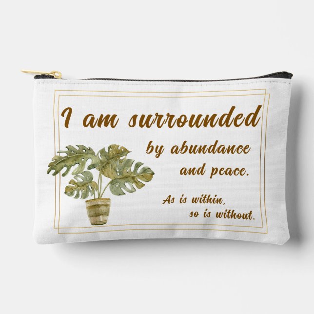 Pochette À Accessoires Surrounded by Abundance and Peace Canvas Bag (Recto)