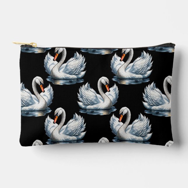 Pochette À Accessoires Swan Birds Design Motif (Recto)