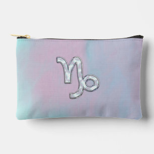 Pochette À Accessoires Symbole de Capricorn Zodiac on Mother of Pearl Dec