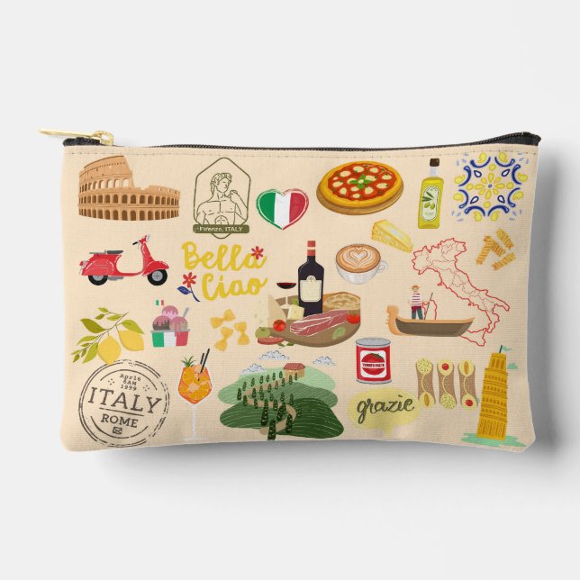 Pochette À Accessoires Symboles de l'Italie (Recto)