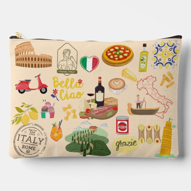 Pochette À Accessoires Symboles de l'Italie (Recto)