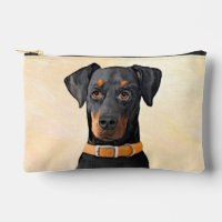 Tableau de Doberman Pinscher Dobie non rognée Art 