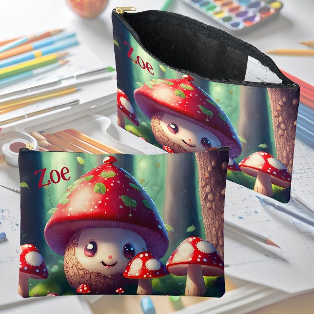 Pochette À Accessoires Tabourets toadstools dans la forêt - bonne chance (Créateur téléchargé)