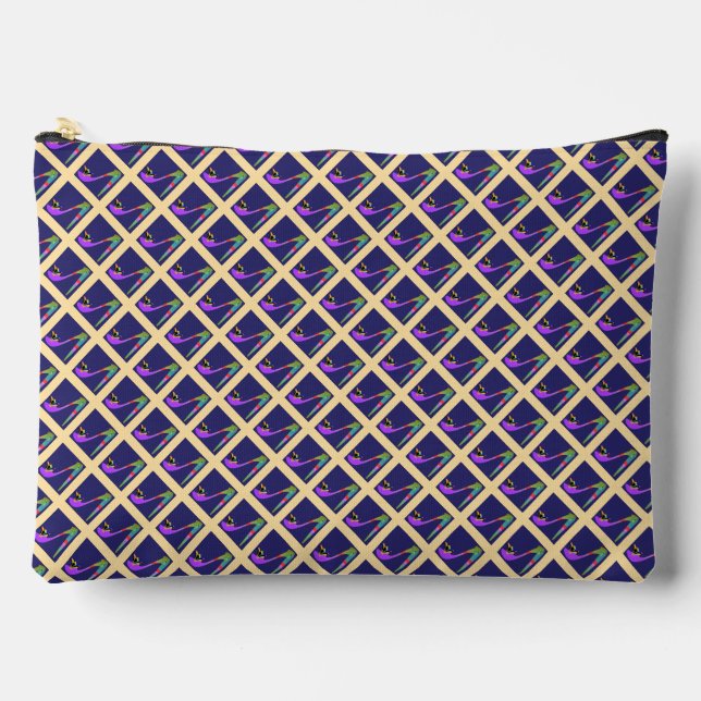 Pochette À Accessoires Talons Hauts Design Diagonal Cosmétique  (Recto)