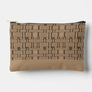 Pochette À Accessoires Tan neutre Motif rectangulaire