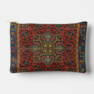 Pochette À Accessoires Tapis Persan Rouge Bleu Classique