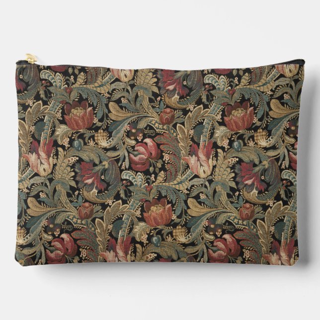 Pochette À Accessoires Tapisserie florale Vintage riche Brocade Damask 19 (Recto)