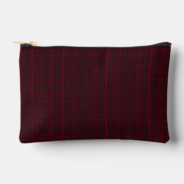 Pochette À Accessoires Tartan Bourgogne Élégant (Recto)