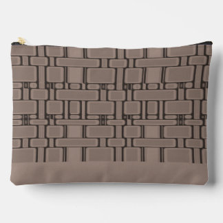 Pochette À Accessoires Taupe neutre Motif rectangle