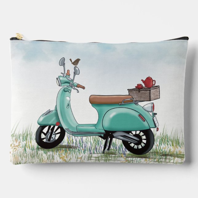 Pochette À Accessoires Teal Scooter Large Bag (Recto)