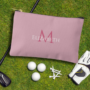 Pochette À Accessoires Tee de golf Golfeur Rose Monogramme Accessoire Mod