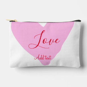 Pochette À Accessoires texte de la Saint-Valentin amour cœur rose rouge n