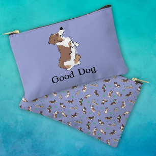 Pochette À Accessoires Texte personnalisé Bon Chien Aussie Fun Zipper