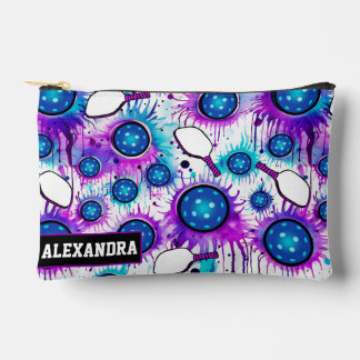 Pochette À Accessoires Texte personnalisé Pickleball Splatter Smash