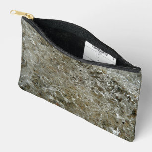Pochette À Accessoires Texture de glace glaciaire abstraite de la nature