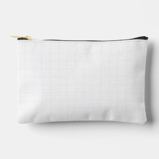 Pochette À Accessoires Texture de grille blanche minimaliste personnalisa