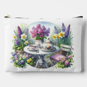 Pochette À Accessoires Thé à la Fleur Vintage dans le Jardin
