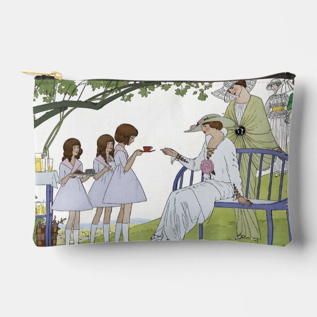 Pochette À Accessoires Thé de jardin rétro (Recto)