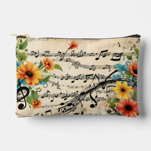 Pochette À Accessoires Thème musical floral