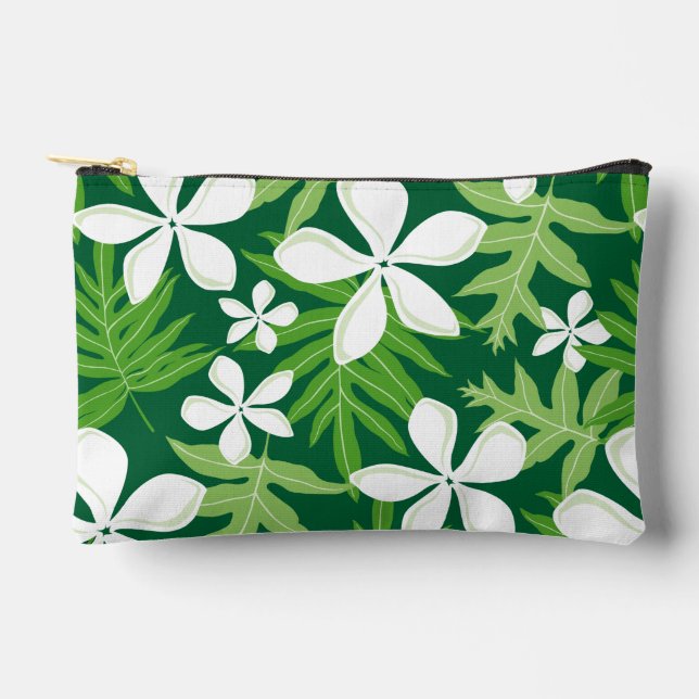 POCHETTE À ACCESSOIRES TIARE MOTIF EN VERT (Recto)