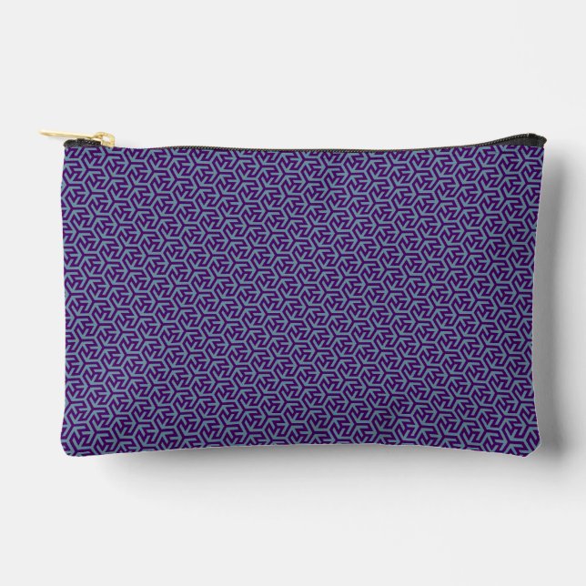 Pochette À Accessoires Tissage Hexagonal Royal (Recto)