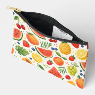 Pochette À Accessoires Tissu à motif de fruits d'été   Pastèque tropicale