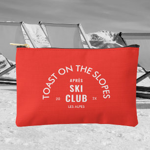 Pochette À Accessoires Toast On The Slopes Après Ski Club Rouge Rétro