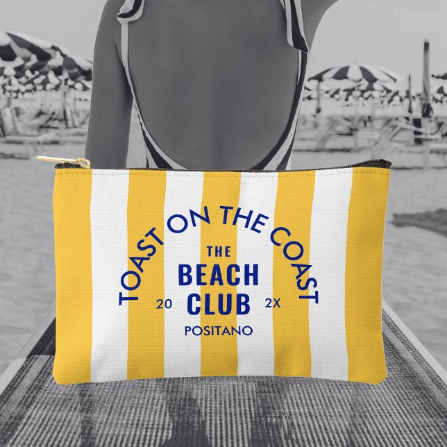 Pochette À Accessoires Toast Sur La Côte The Beach Club Yellow Stripe (Créateur téléchargé)