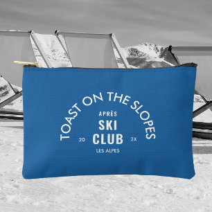 Pochette À Accessoires Toast sur les pistes Après Ski Club Bleu ciel