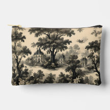 Toile de Jouy - Dessin Noir sur Crème