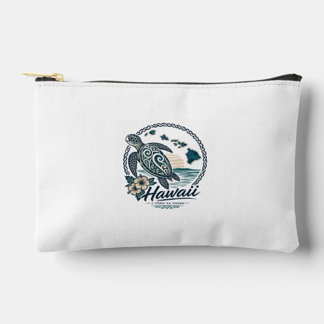 Pochette À Accessoires Tortue d'Hawaii (Recto)
