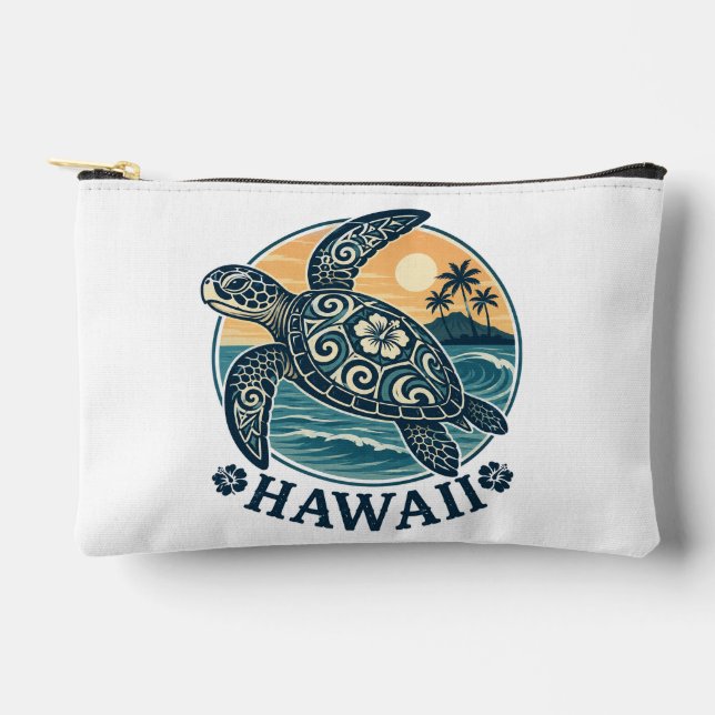 Pochette À Accessoires Tortue d'Hawaii (Recto)