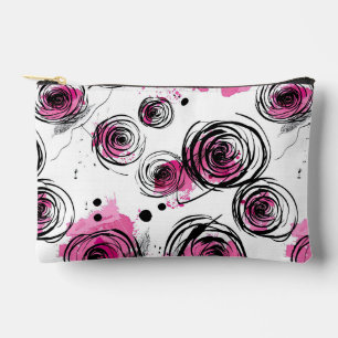 Pochette À Accessoires Tourbillon de rose abstraite rose