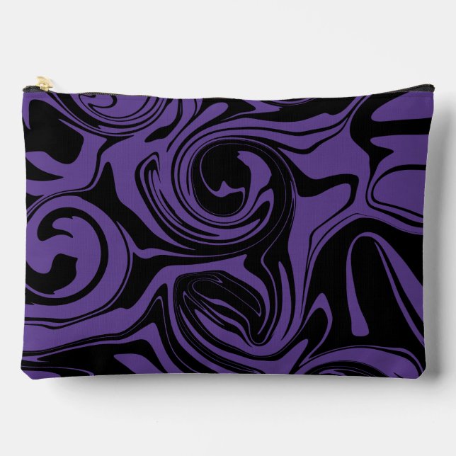Pochette À Accessoires Tourbillon en marbre rouge et noir (Recto)