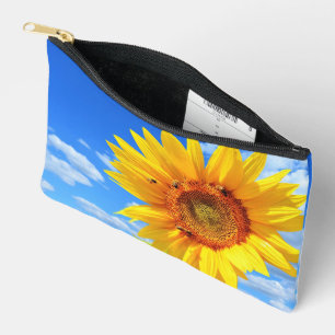 Pochette À Accessoires Tournesol et abeilles