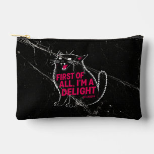 Pochette À Accessoires Tout D'abord Je Suis Un Délice Chat Noir Rugissant