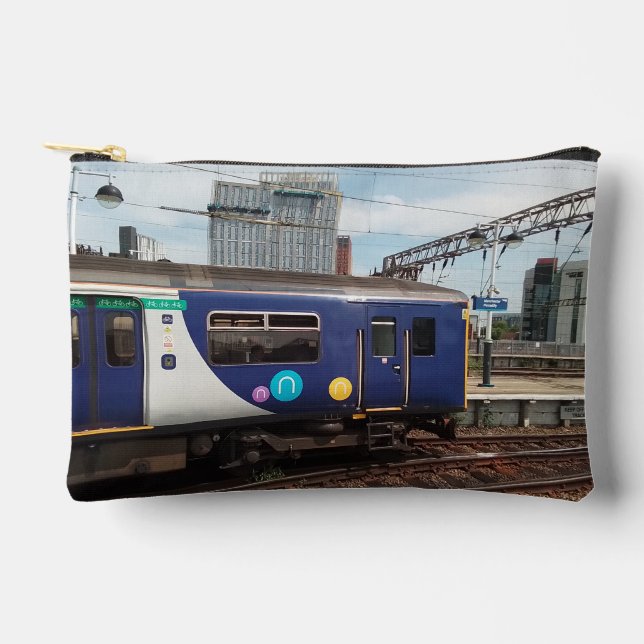 Pochette À Accessoires Train bleu et blanc (Recto)
