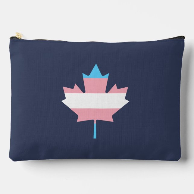 Pochette À Accessoires Transgender pride maple leaf  (Recto)