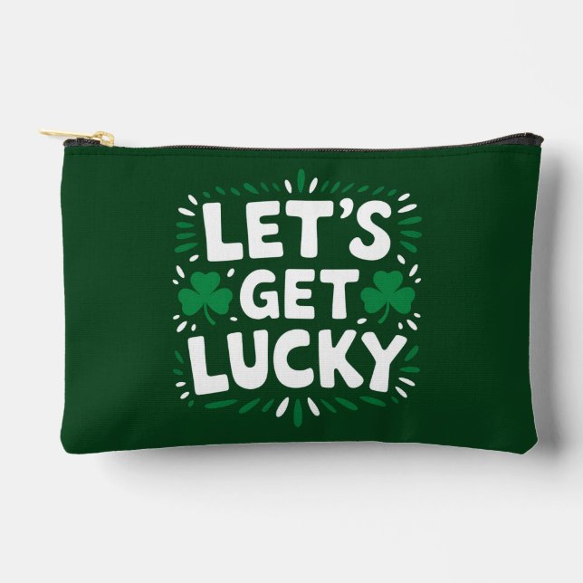 Pochette À Accessoires Trèfle Chanceux Drôle de St Patrick's Day (Recto)