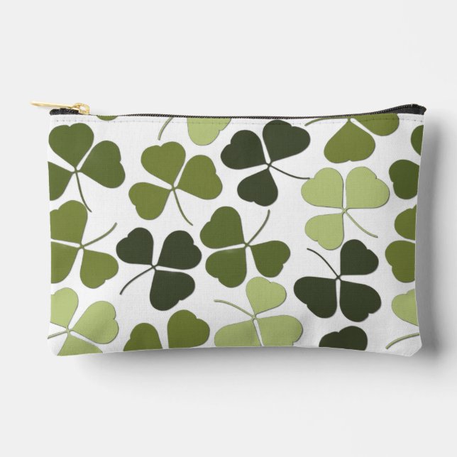 Pochette À Accessoires Trèfle vert dans une variété de nuances (Recto)