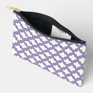 Pochette À Accessoires Trellis blanc et violet, treillis, Quatrefoil