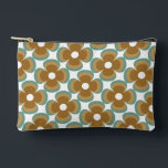 Pochette À Accessoires Trendy Teal Caramel Retro Groovy Flowers Seamless<br><div class="desc">Discover a teal and caramel retro groovy flowers seamless pattern,  perfect for wallpaper,  bedding,  kitchen and dining décor,  home accessories,  stationery,  sports gear,  and stylish bags for a coordinated vintage-inspired look.</div>